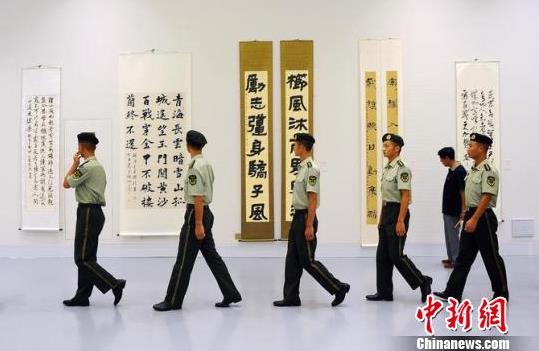 浙江:“军魂颂”书画展在杭州启幕