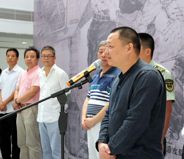 情系家园-军旅画家陆千波宁波国画展启幕