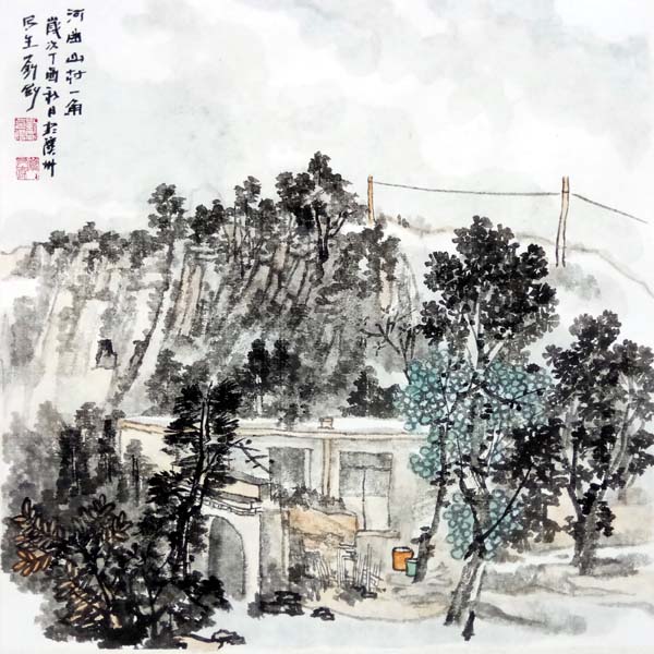 河曲山村一角42+42CM