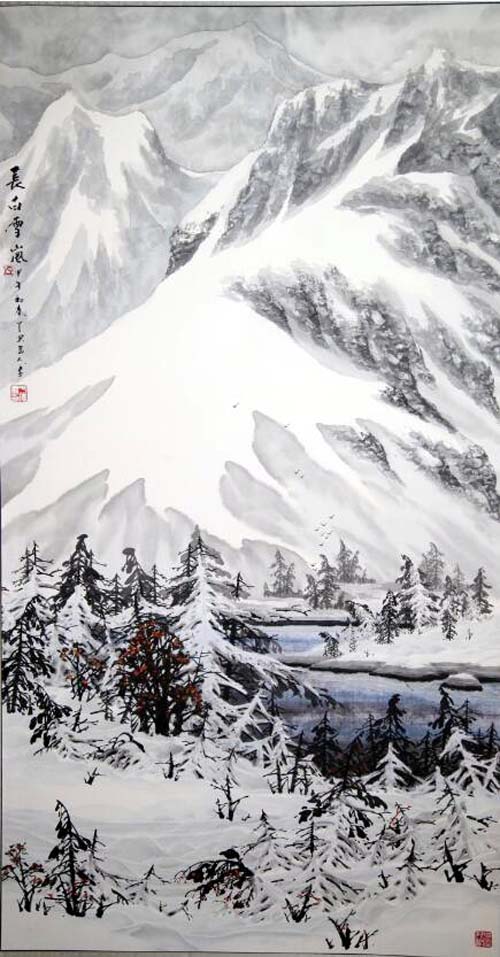 于志学率冰雪画派参加"百名书画家画龙江"主题画展