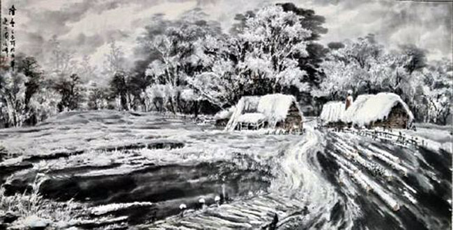 高俊峰       牧场雪景