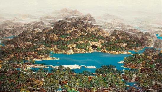 李书成 珠江源 油画 200×338cm 2017年作