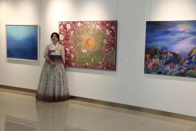 2018中韩国际美术交流展亮相山东威海