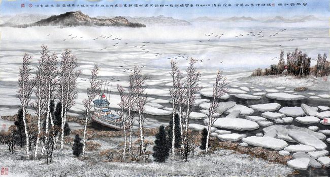 冰雪画派吴国言《净土家园》中国画展三亚启幕