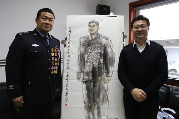 美术家慰问北京市公安局府右街派出所为英模造像