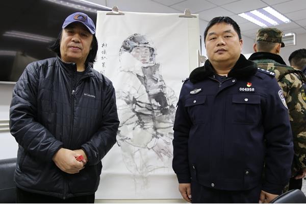 美术家慰问北京市公安局府右街派出所为英模造像