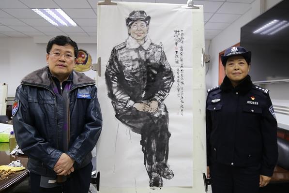 美术家慰问北京市公安局府右街派出所为英模造像