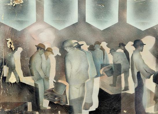 黄永砯 车间 布面油画 125×170cm 1982年