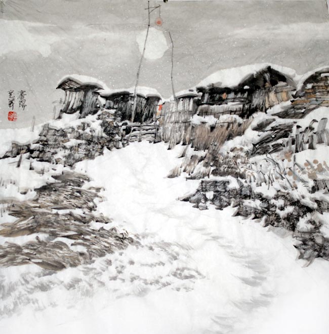 汤宽义 冬夜68x68cm 2009年