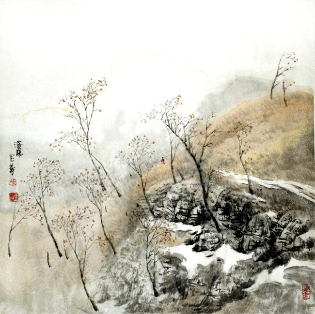 汤宽义 冬日 68X68cm