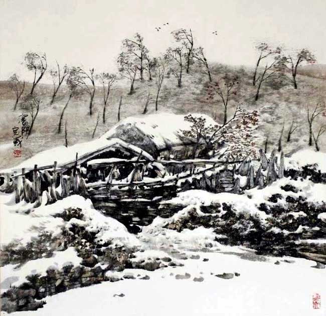 汤宽义 《常听鸟鸣过》68X68cm
