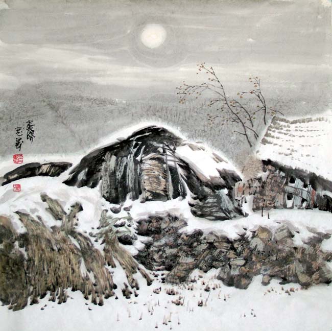 汤宽义 雪月 2008年 66x68