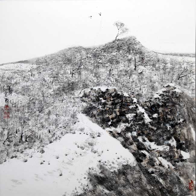 汤宽义 北国雪霁 68X68cm 2012年