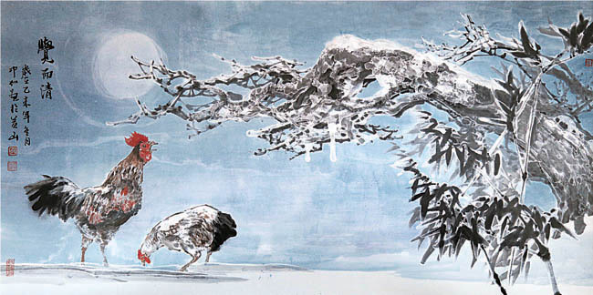 觉而清 69×138cm 2016年