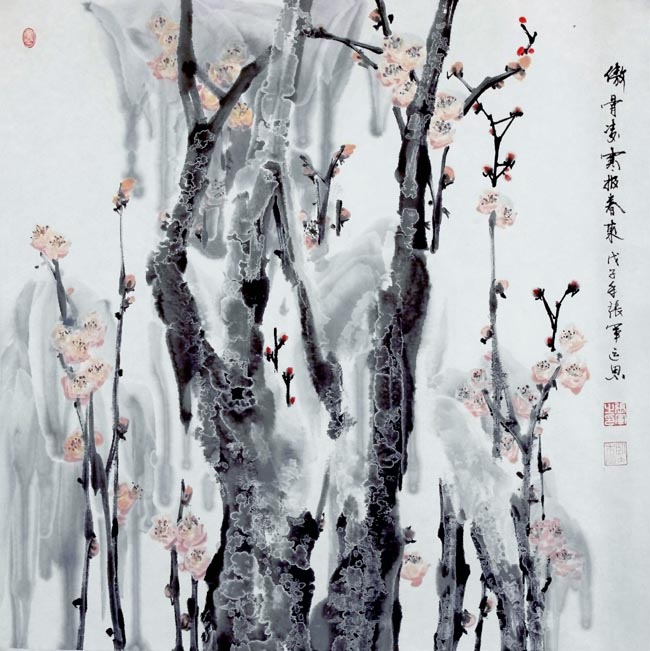 张军 傲骨迎爽斗风来 68X68cm 2012年