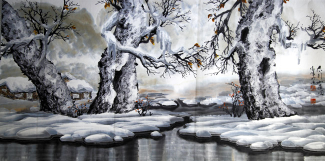 高俊峰 太行山居图 68X136cm 2013年
