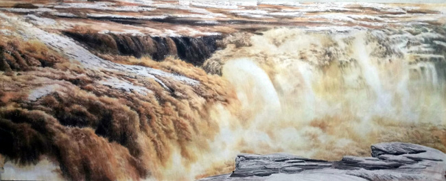 高俊峰-黄河系列壶口之二140cm×360cm