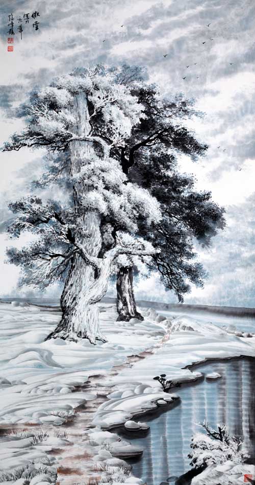 高俊峰 慠雪 176X96cm 2012年