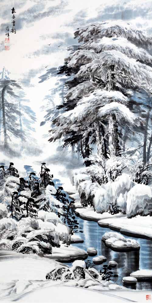 高俊峰 森林雪韵 136X68cm 2012年