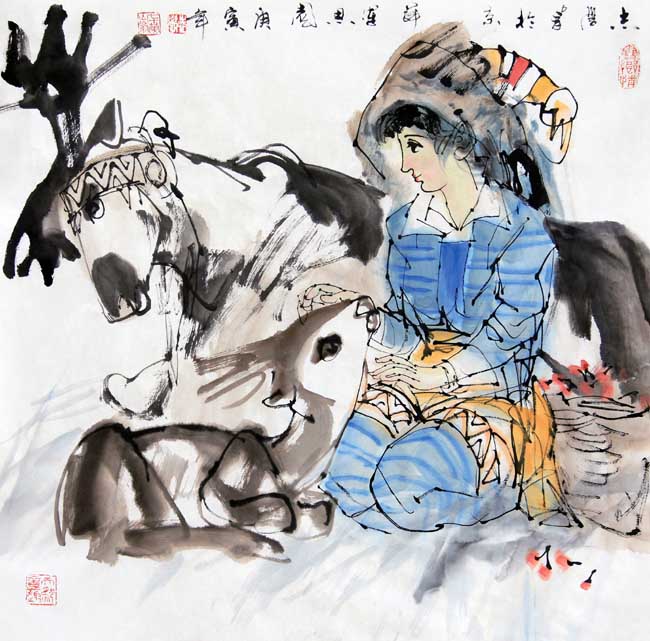 鄂族风情 68X136 cm 2010年
