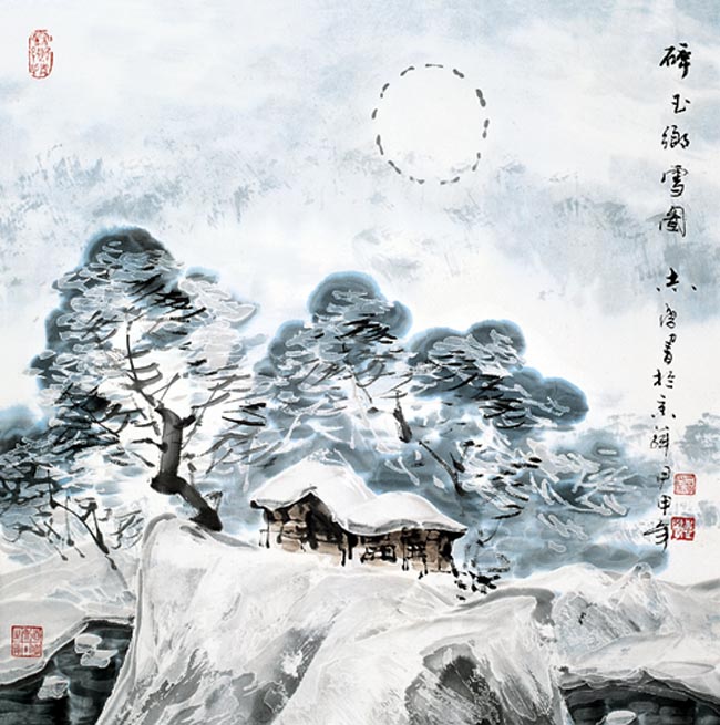 2004 碎玉乡雪图 68x68