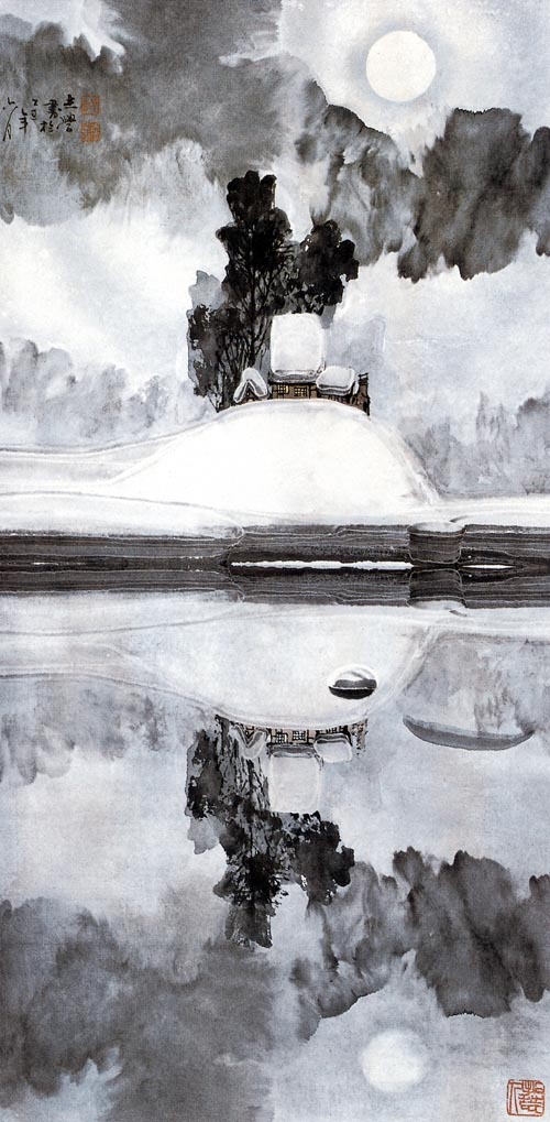 1985年玉境 136x68cm 深圳美术馆收藏