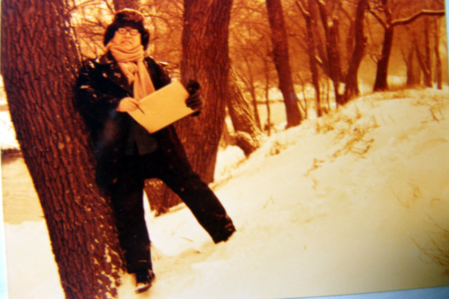 80年于志学在大兴安岭写生