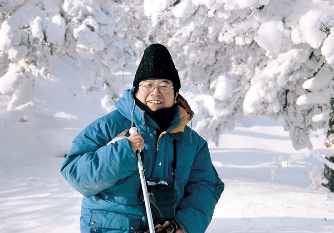 于志学1992年在黑龙江亚伯利考察雪景