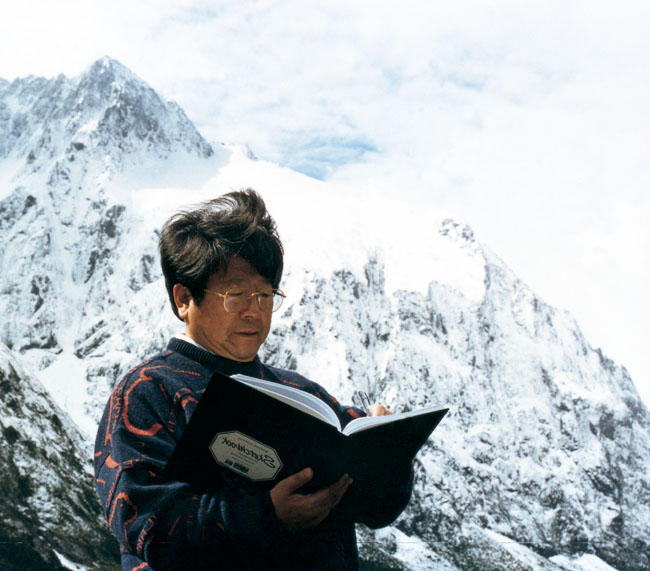 2002年于志学在新西兰库克雪山写生