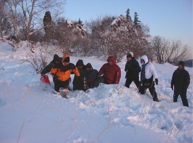 2008年1月于志学带领冰雪画派在雪乡写生