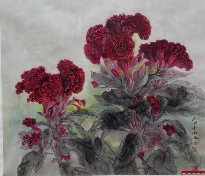 张桂徵工笔画作品