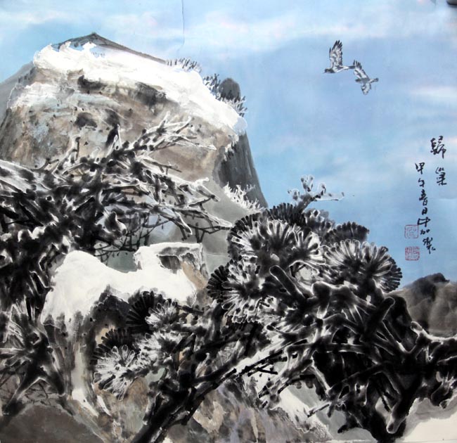《归巢》创作年代2014年68X68cm