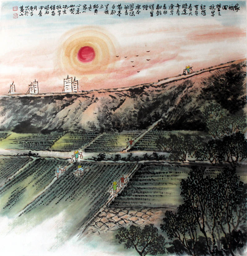 刘东方《家乡回望》系列国画展将在安徽合肥展出