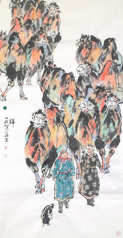 笔墨求索入我心 如爱三彩当时代一一王晓银西域彩墨系列