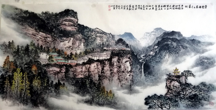 在中国山水画中,如何画好泉水、瀑布?