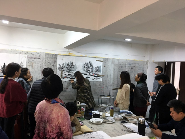 导师助理闫宏玲示范