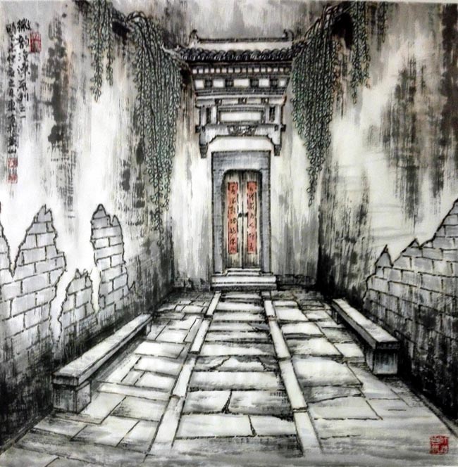 刘东方山水画作品:徽韵沧桑系列之一2015年写生