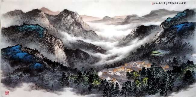 刘东方山水画作品:皖南山居2019年歙县山乡采风