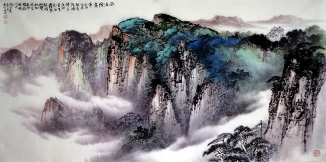 刘东方山水画作品:西海烟霞2019黄山风景区采风
