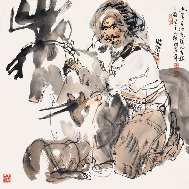 1998年 老猎民 68X68cm 于志学 A_0340.jpg 1998年 老猎民 68X68cm 于志学 A_0340.jpg