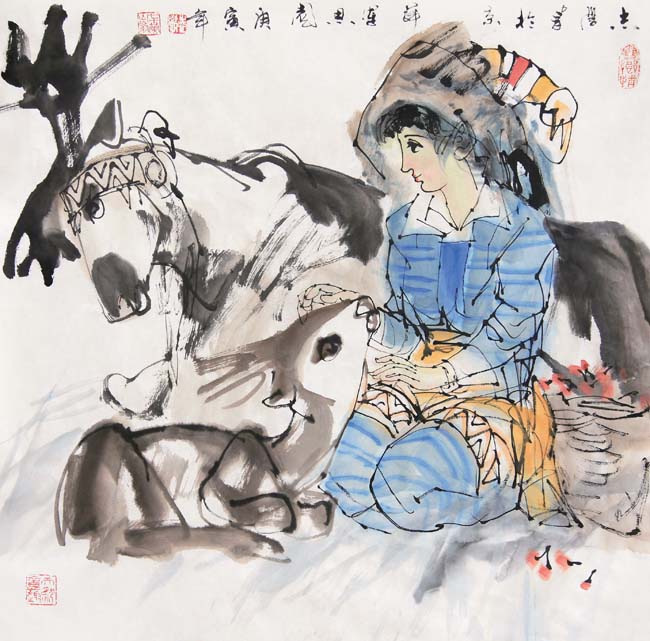 鄂族风情 68X136 cm 2010年 .jpg 鄂族风情 68X136 cm 2010年 .jpg