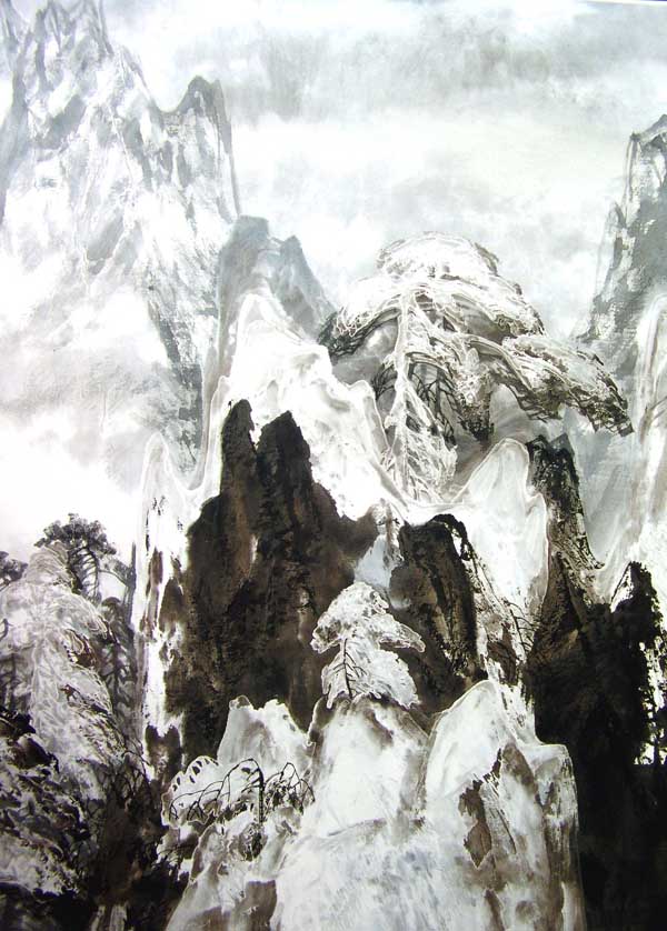 2002年 黄山雪韵图 局部.JPG 2002年 黄山雪韵图 局部.JPG