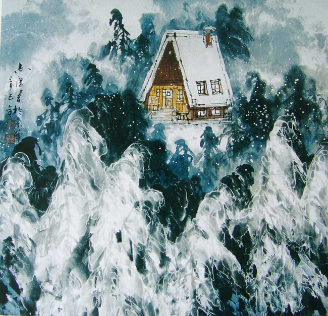 于志学 炊烟初熄 68x68cm 2001年.jpg 于志学 炊烟初熄 68x68cm 2001年.jpg