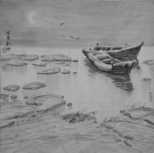 《月落乌啼霜满天》69X69CM 刘坤 .jpg 《月落乌啼霜满天》69X69CM 刘坤 .jpg