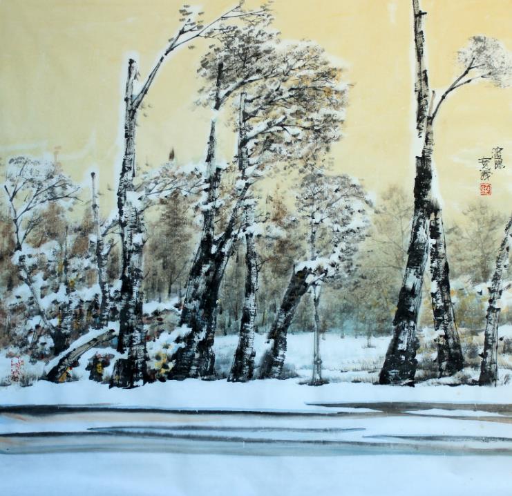 《汗马• 黄昏》 68X68cm 2016年 汤宽义IMG_5877.JPG 《汗马• 黄昏》 68X68cm 2016年 汤宽义IMG_5877.JPG