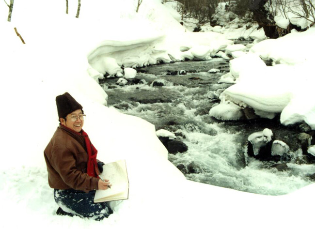 1996年于志学在长白山写生 (2).jpg 1996年于志学在长白山写生 (2).jpg