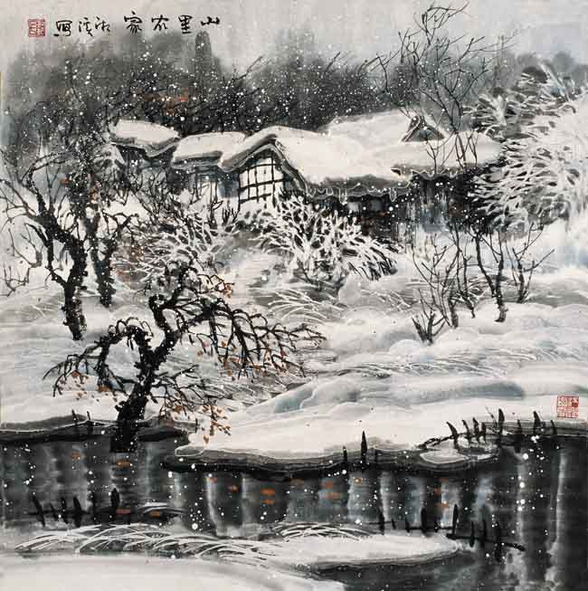 邹湘溪 山里农家 68×68 2010年.jpg 邹湘溪 山里农家 68×68 2010年.jpg