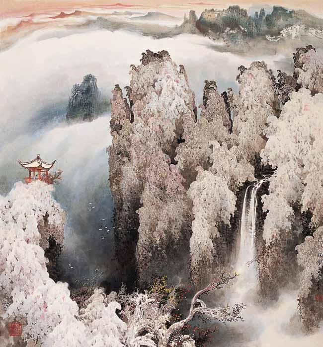 杨东平 庄严寺瑞雪 90x90 2002年.jpg 杨东平 庄严寺瑞雪 90x90 2002年.jpg