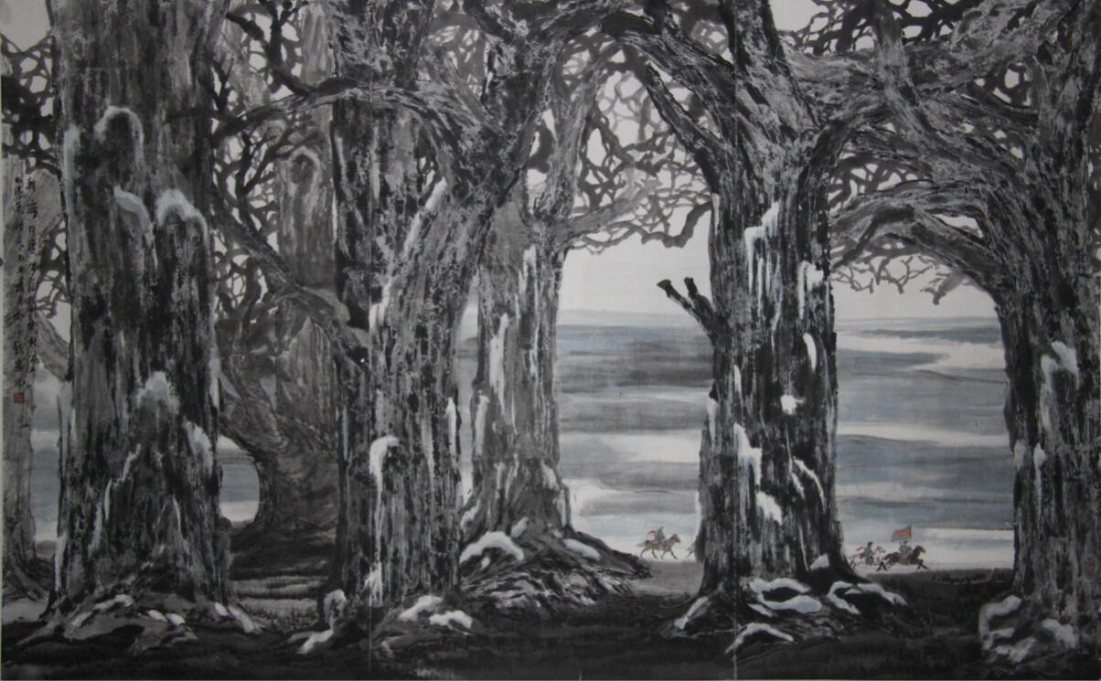 朝雾弥琼宇,征马嘶北风 邵争艳200x300 2009年.jpg 朝雾弥琼宇,征马嘶北风 邵争艳200x300 2009年.jpg