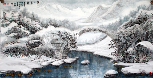 吴鸿鹏 黄山古桥 68x136 2008年.JPG 吴鸿鹏 黄山古桥 68x136 2008年.JPG